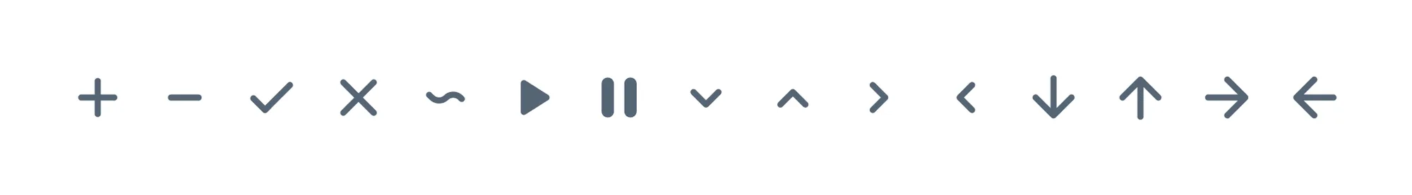 New monochrome icons with refined, lighter strokes